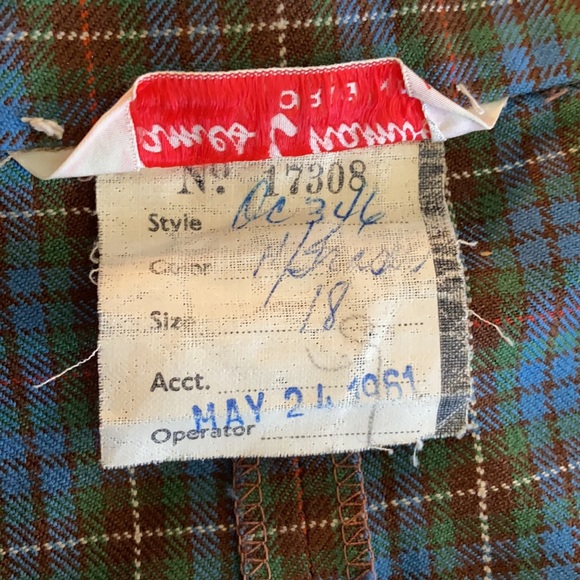 Gorgeous wool plaid pants from 1961 - Picture 4 of 4